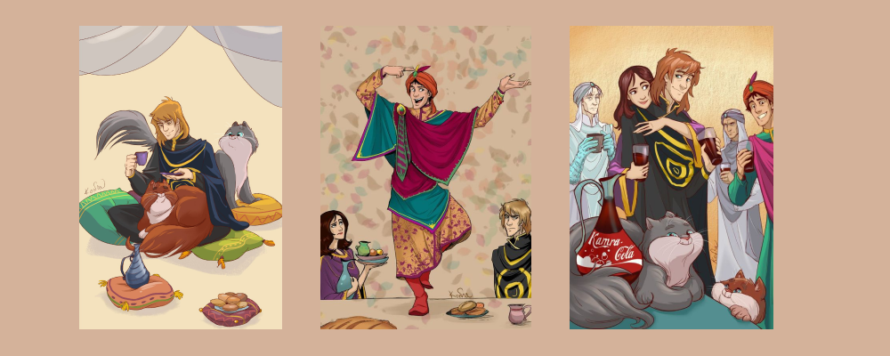 Фанарты с героями. Изображения взяты с Pinterest.