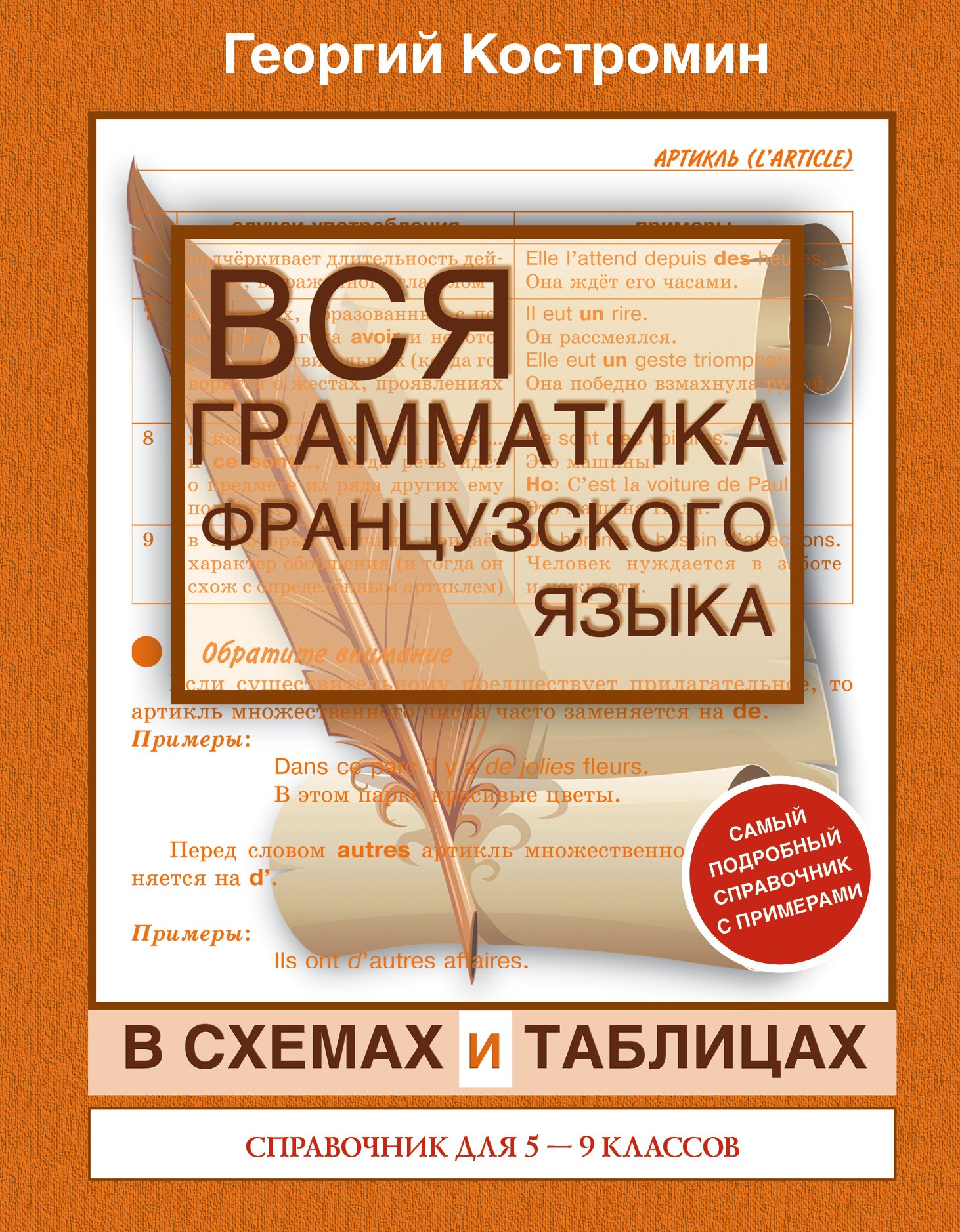 Вся грамматика французского языка в схемах и таблицах: справочник для 5-9 классов
Вся грамматика французского языка в схемах и таблицах: справочник для 5-9 классов