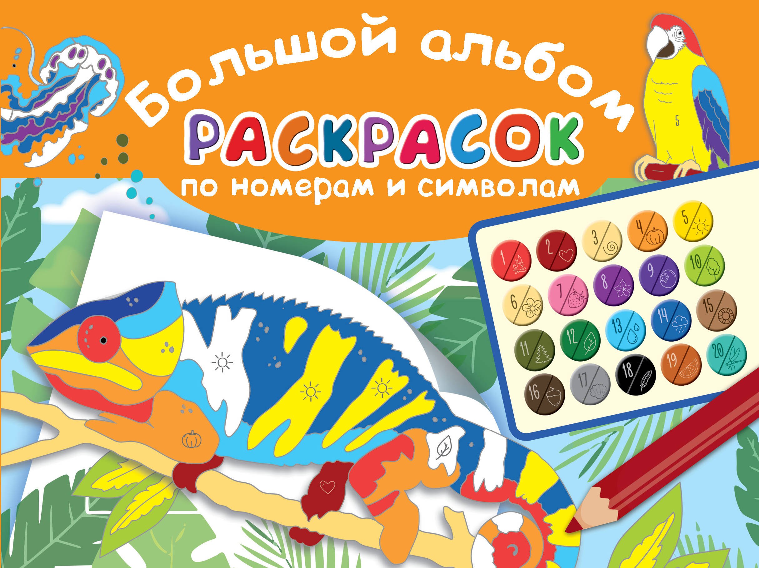Большой альбом раскрасок по номерам 
Большой альбом раскрасок по номерам