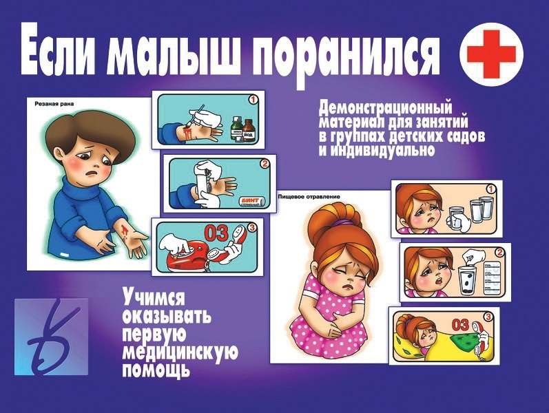 Если малыш поранился. Учимся оказывать первую медицинскую помощь. Демонстрационный материал для занятий в группах детских садов и индивидуально
Если малыш поранился. Учимся оказывать первую медицинскую помощь. Демонстрационный материал для занятий в группах детских садов и индивидуально