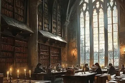 В стиле «тёмной академии»