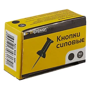 Силовые кнопки «Inформат», чёрные, 30 штук «Читай-город»