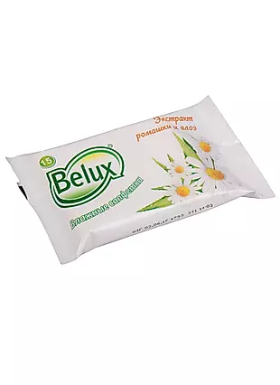 Влажные освежающие салфетки 15шт 15*20см "BELUX mix" — 234760 — 1