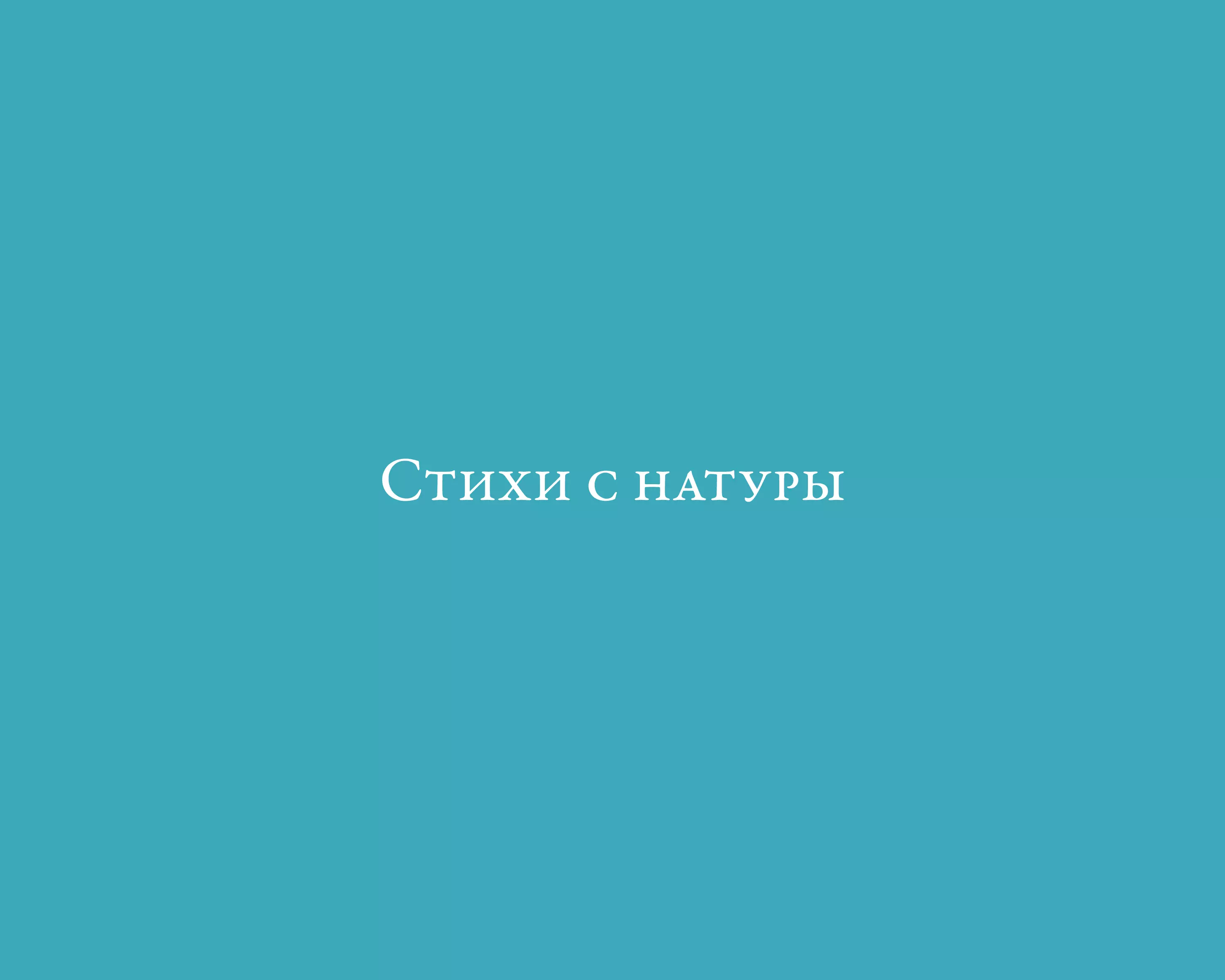 Солнцев Глеб - Стихи с натуры