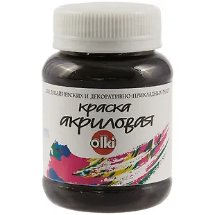 Акриловая чёрная краска olki, 100 мл «Читай-город»