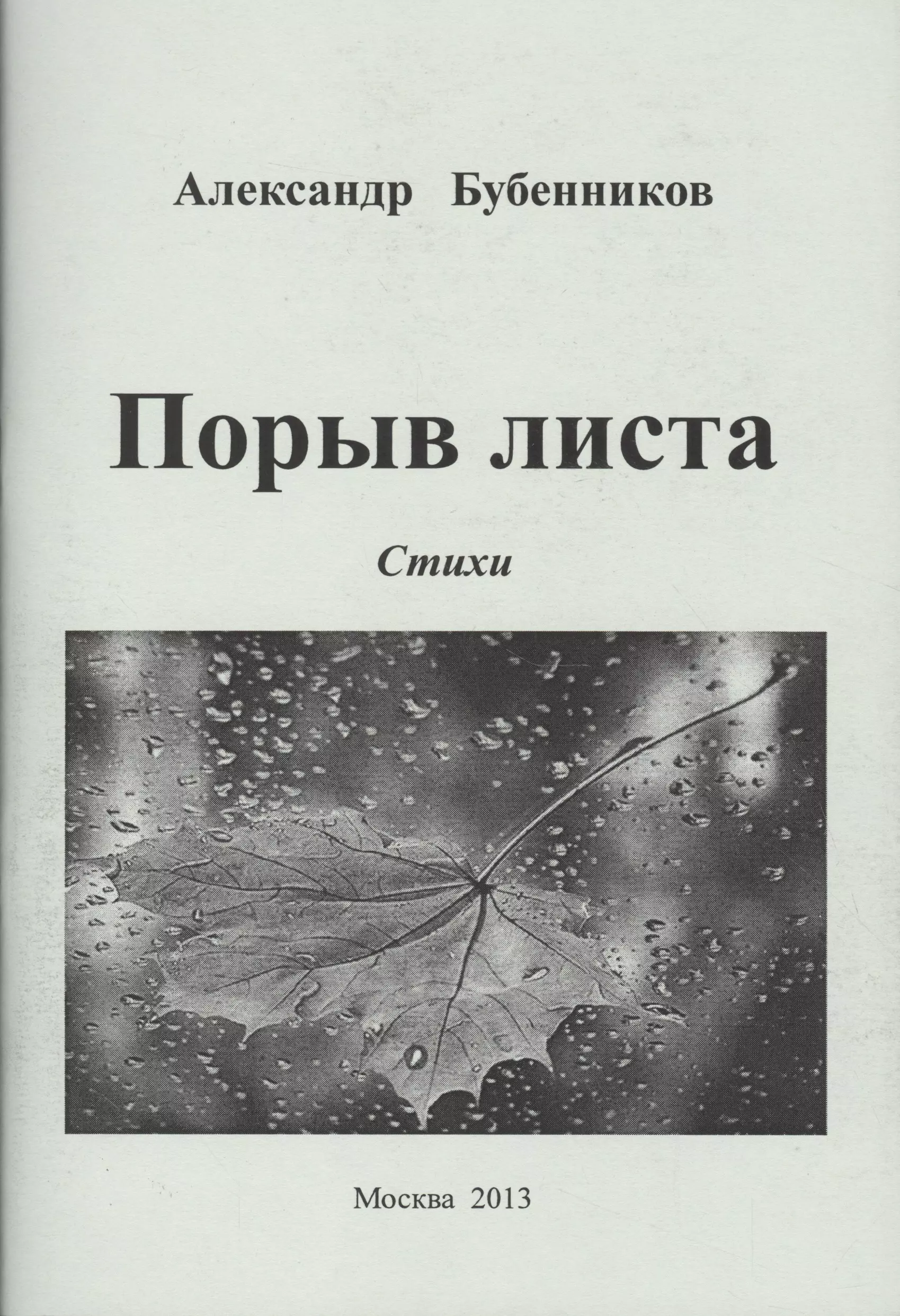Бубенников Александр Николаевич Порыв листа бубенников александр николаевич тень листа сухого