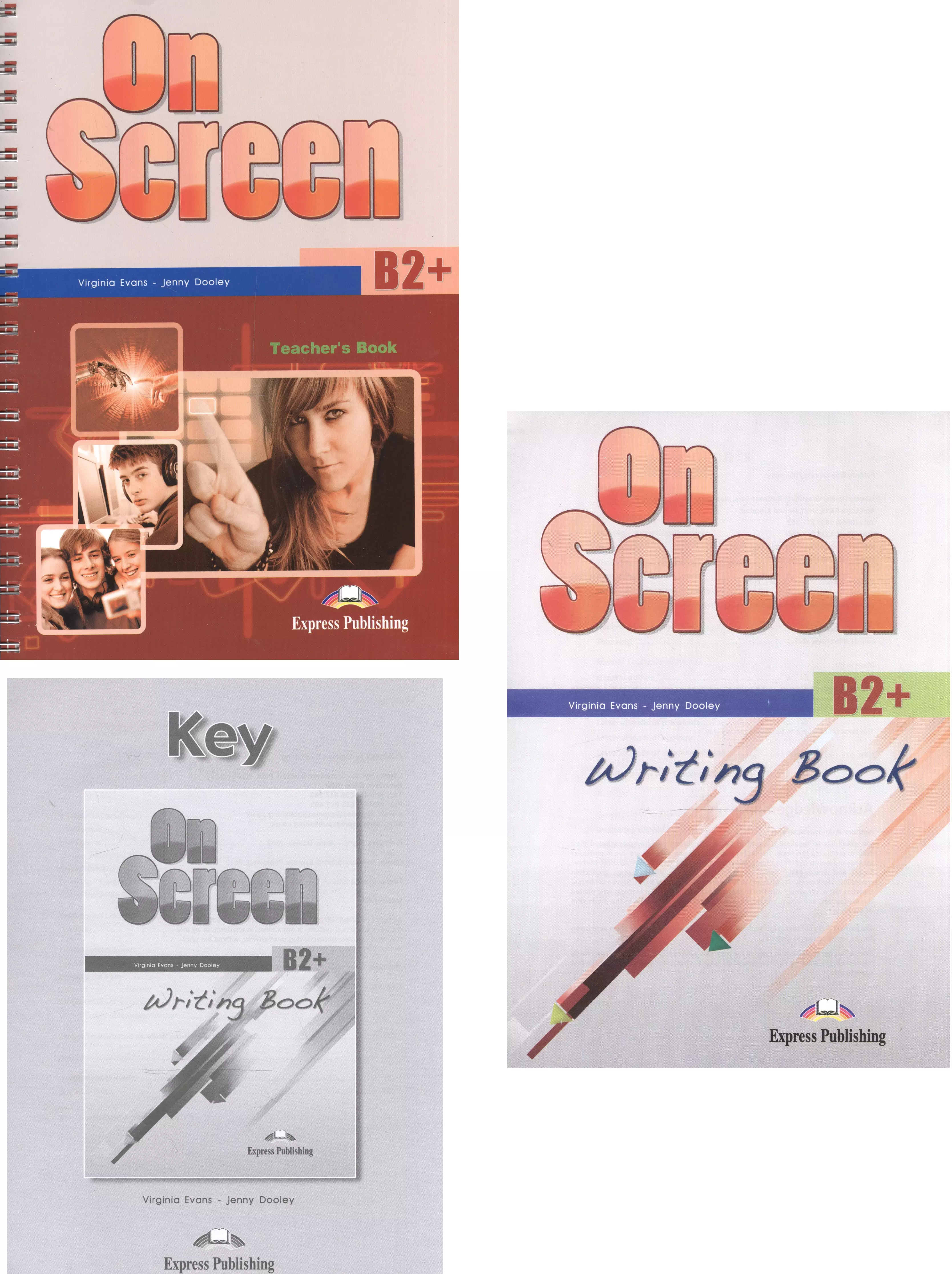 Эванс Вирджиния - On Screen B2 + Teacher's Book + Writing Book + Writing Book Key (комплект из 3-х книг в упаковке)