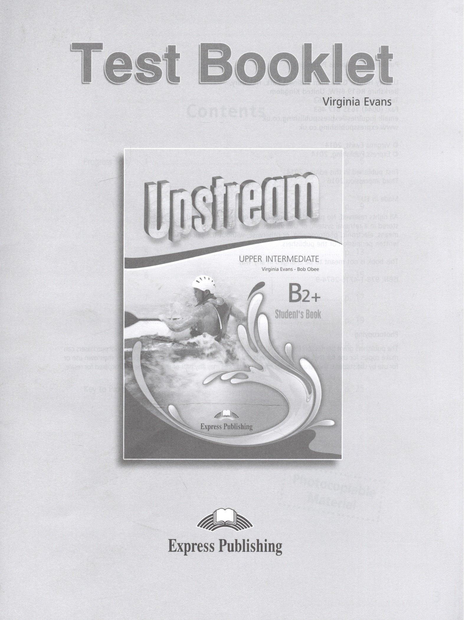

Upstream Upper-Intermediate B2+. Test Booklet