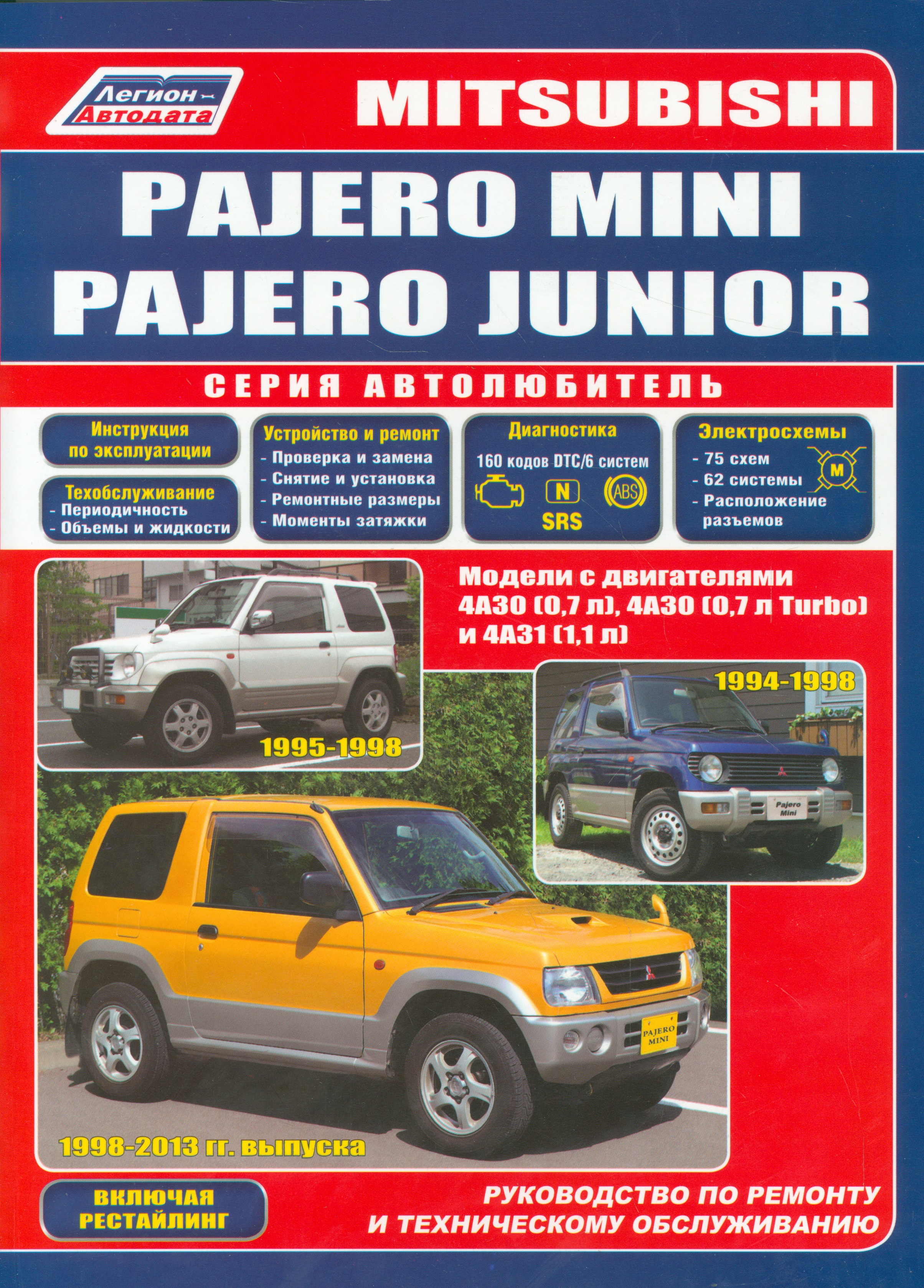 Mitsubishi Pajero Mini Pajero Junior Мод. с двигат. 4А30 (0,7 л.) 4А30… (мАвтолюбитель) f5a51 набор для ремонта коробки передач для mitsubishi