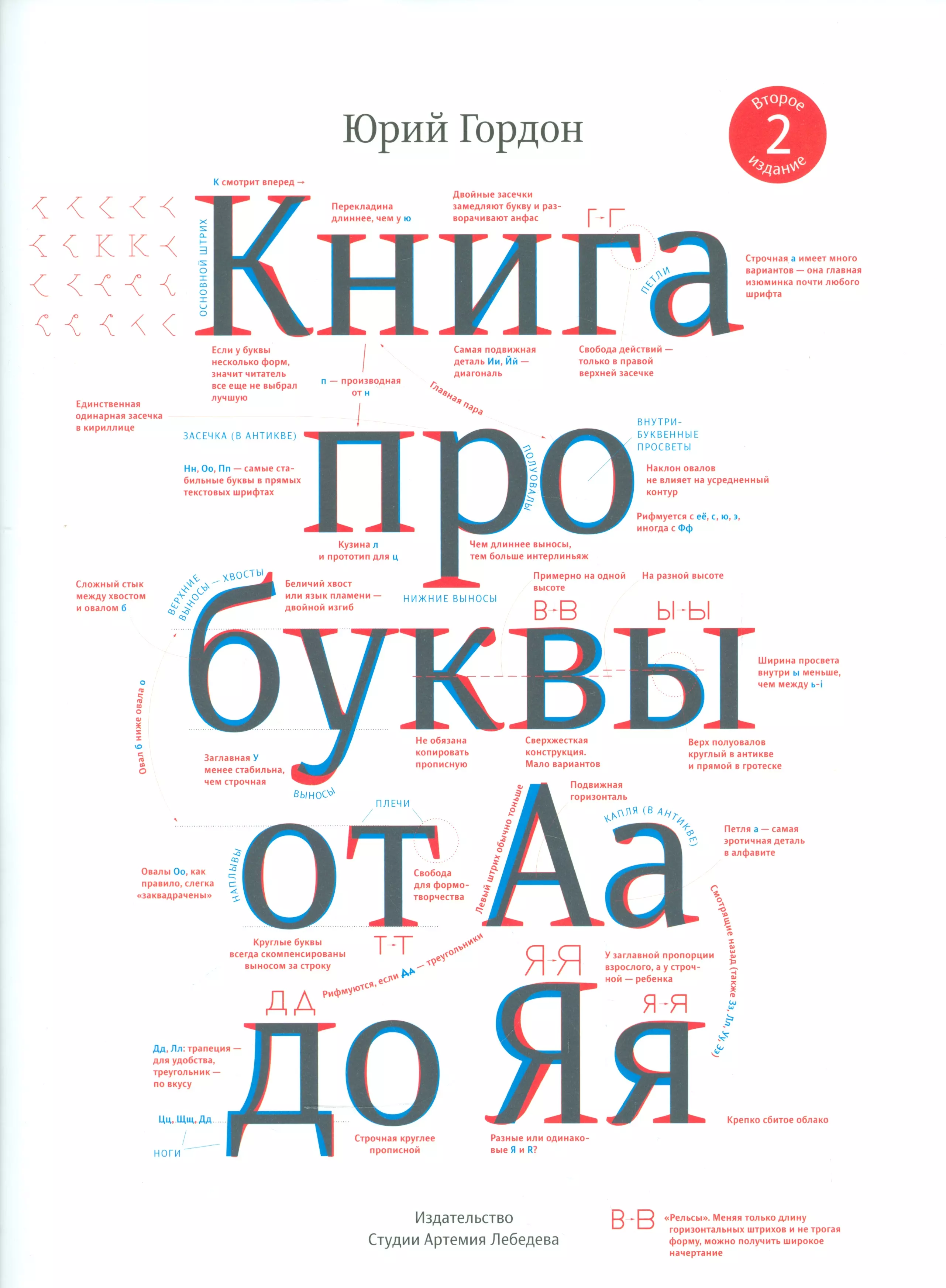 Гордон Юрий М. Книга про буквы от Аа до Яя обучающие книги издательство студии артемия лебедев книга про буквы от аа до яя