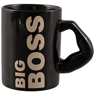 Кружка керамическая "Big boss", черная, 500 мл (2619422) купить по ...