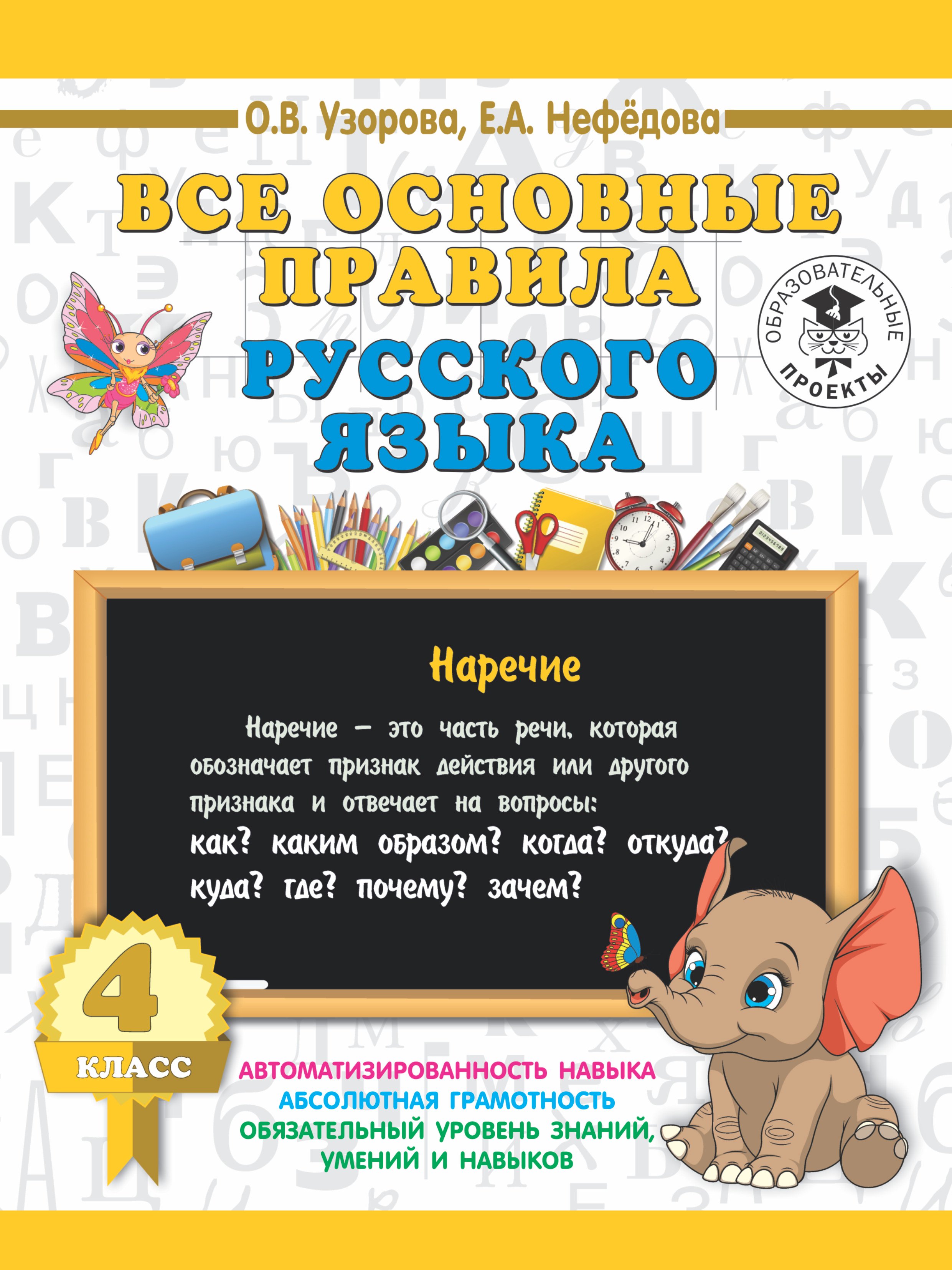 

Все основные правила русского языка. 4 класс