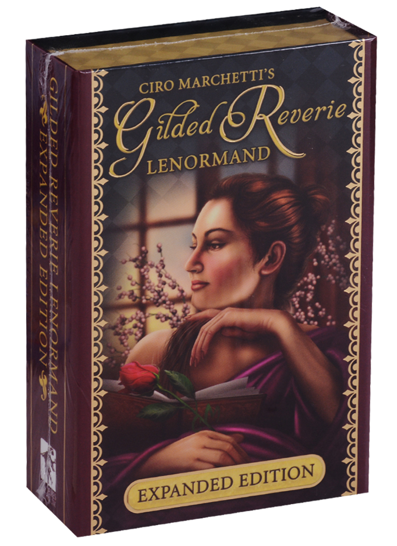Таро Аввалон, Gilded Reverie Lenormand Expanded Edition Золотой Ленорман Чиро Маркетти расширеный (карты+инструкци magnifying glass large reading a4 magnifier reading book glasses full page 3x sheet lens magnification xl sheet fresnel
