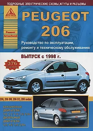 Peugeot 206 Выпуск 1998-2012 с бензиновыми и дизельными двигателями. Эксплуатация. Ремонт. ТО — 2682149 — 1