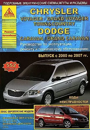 Chrysler Voyager / Grand Voyager / Town Country & Dodge Caravan / Grand Caravan Выпуск 2000-2007 с бензиновыми и дизельным двигателями. Эксплуатация. Ремонт.ТО — 2682178 — 1