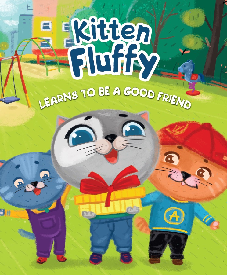 Kitten Fluffy learns to be a good friend / Котенок Пух учится дружить купырина а kitten fluffy learns to be a good friend