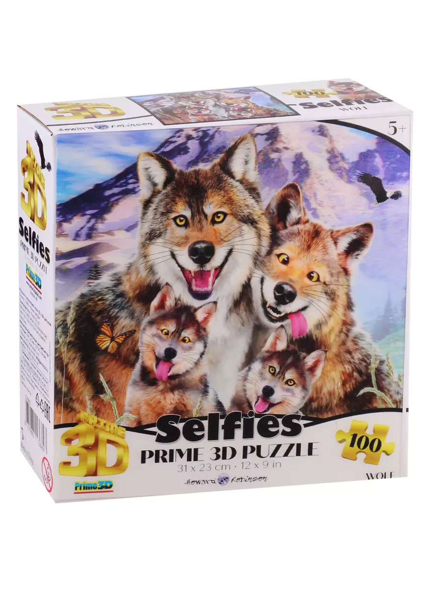 Пазл 100 Super 3D Kids Волки селфи(Wolf Selfie) (2790007) купить по низкой  цене в интернет-магазине «Читай-город»