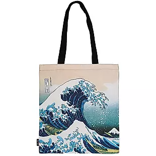 Сумка-шоппер "Кацусика Хокусай. Большая волна", 40 х 32 см — 2831460 — 1