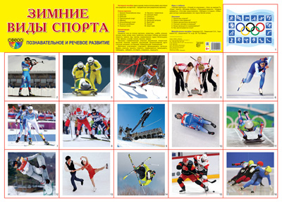 цена Демонстрационный плакат Зимние виды спорта (А2)