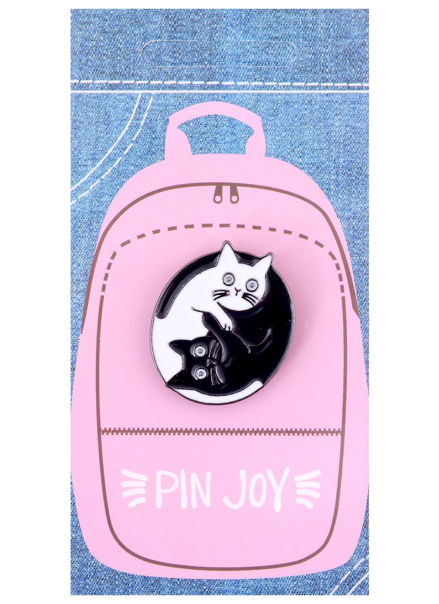 Значок Pin Joy Коты Инь-Ян (металл) «Читай-город»