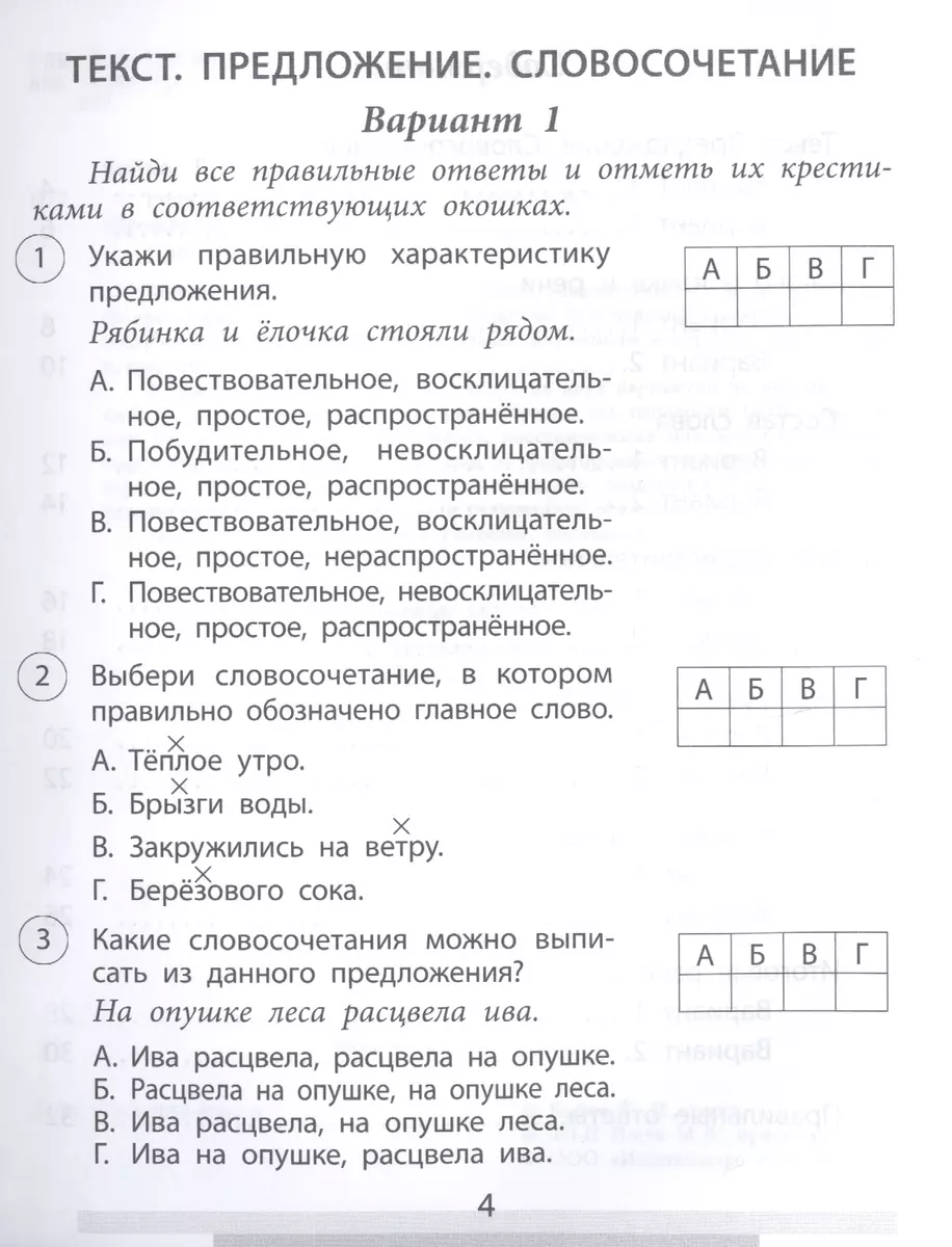 Проверочные работы. Русский язык. 3 класс