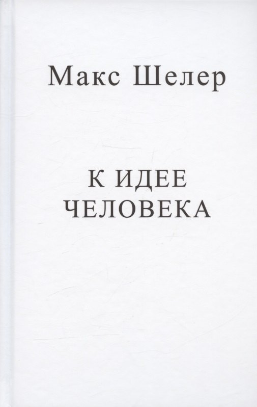 

К идее человека