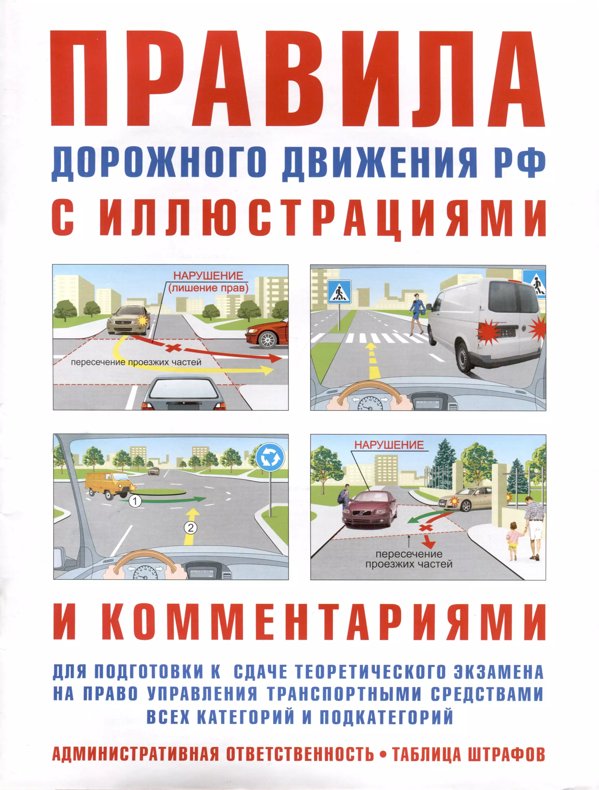 Русаков И. Р. - Правила дорожного движения с иллюстрациями и комментариями. Ответственность водителей (таблица штрафов и наказаний)