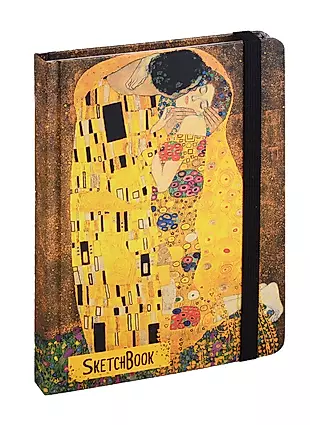 Скетчбук А5 80л "Густав Климт. Поцелуй" 70г/м2, кремовая бумага, тв. переплет, резинка «Читай-город»