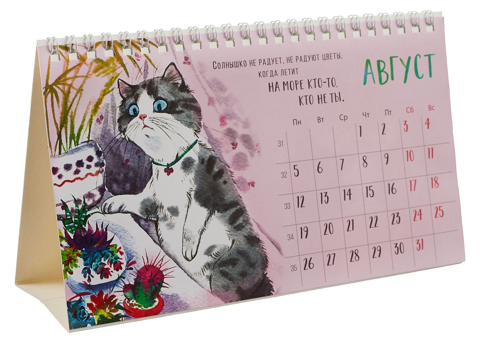 Календарь 2024г 210*122 Календарь кошачьих мыслей настольный, домик  «Читай-город»