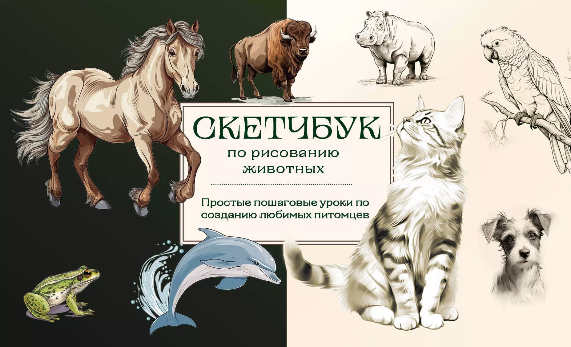 Николаева Анна Николаевна Скетчбук по рисованию животных. Простые пошаговые уроки по созданию любимых питомцев