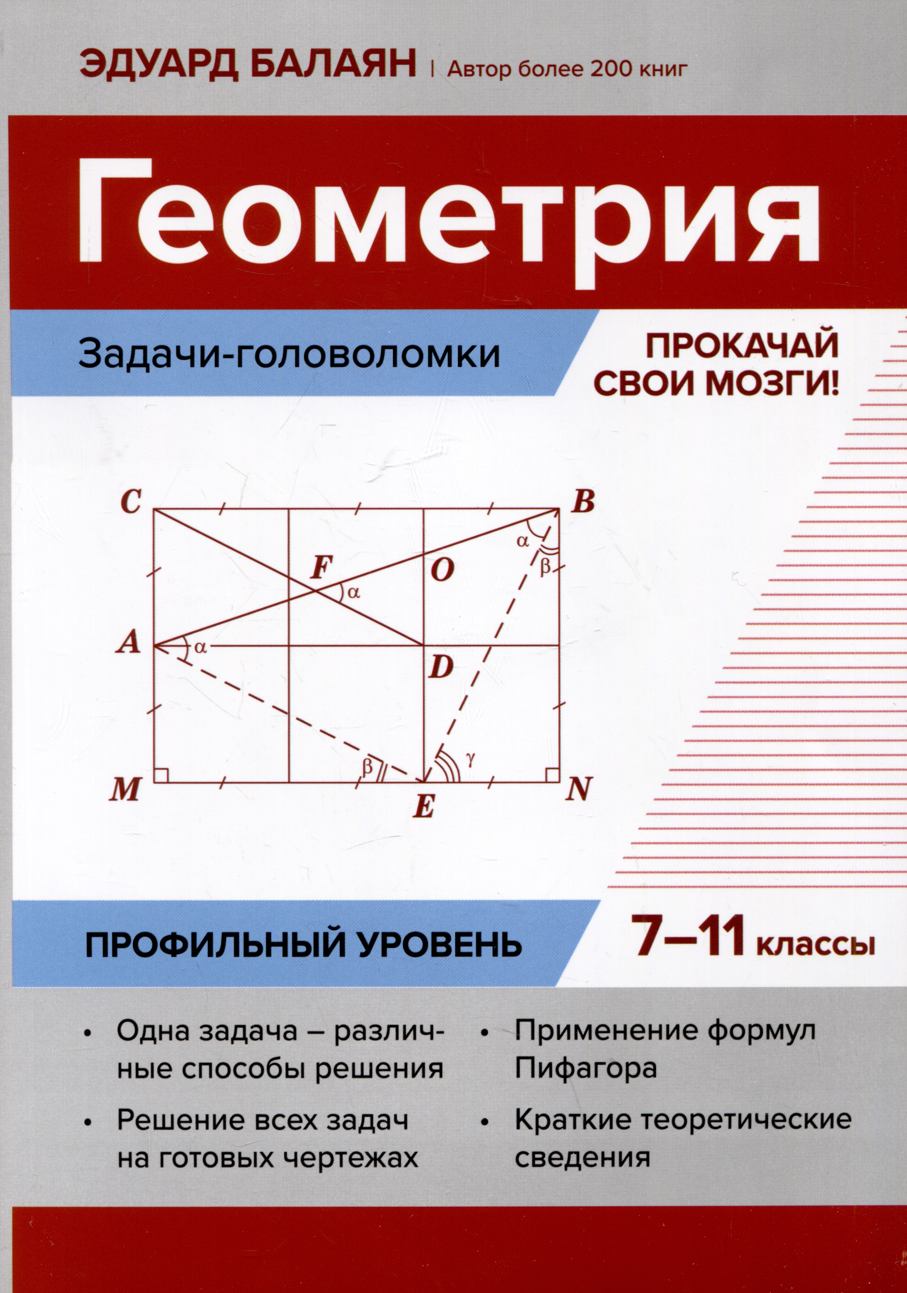 Балаян Эдуард Николаевич Геометрия: задачи-головоломки: прокачай свои мозги! 7-11 классы: профильный уровень