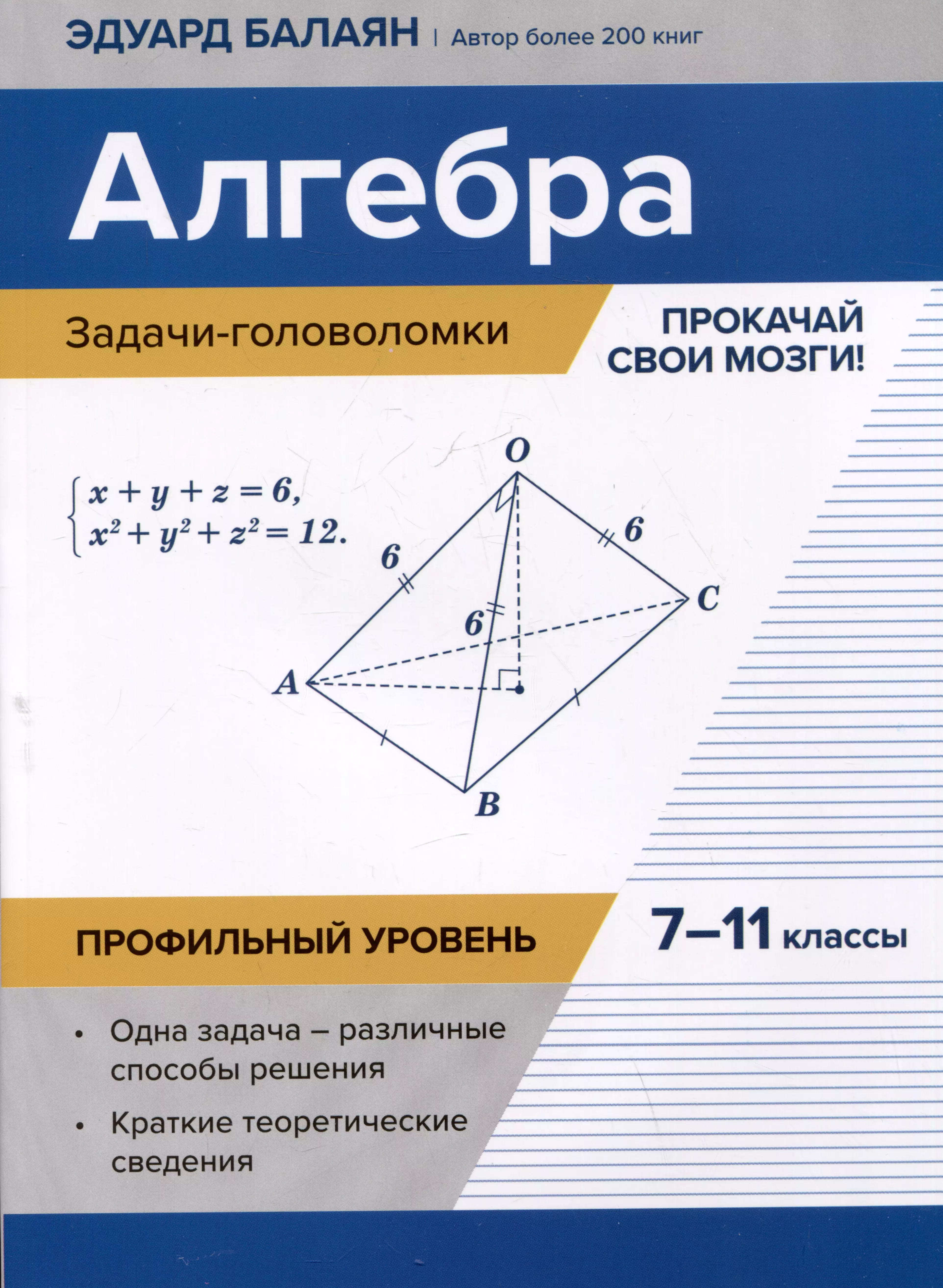 Алгебра: задачи-головоломки: прокачай свои мозги!: 7-11 классы: профильный уровень