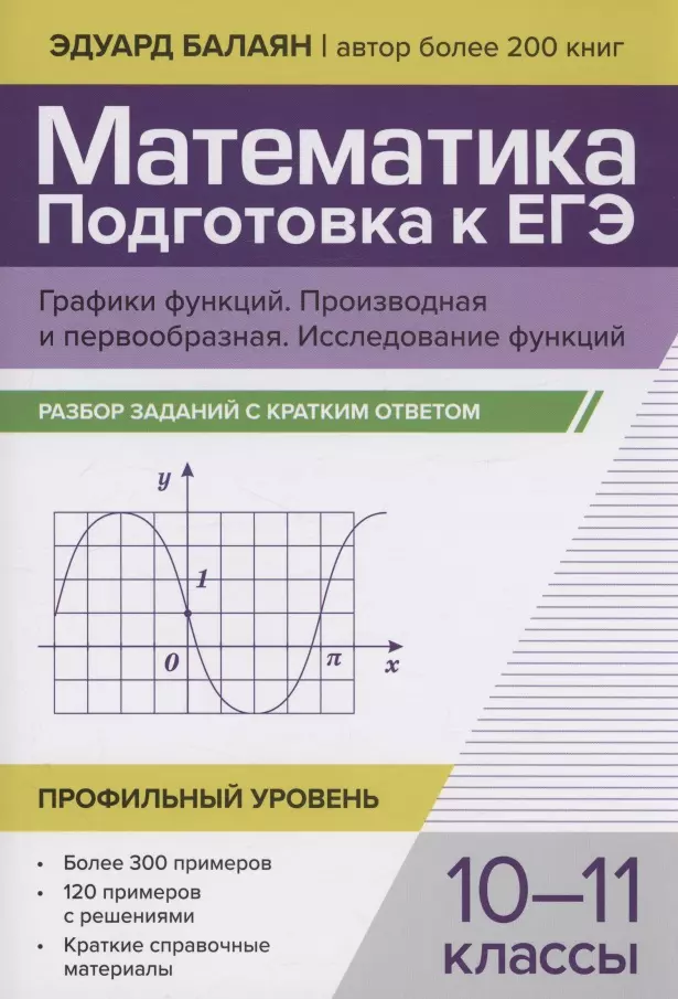 Математика. Подготовка к ЕГЭ. Графики функций. Производная и первообразная:разбор заданий: 10-11 классы