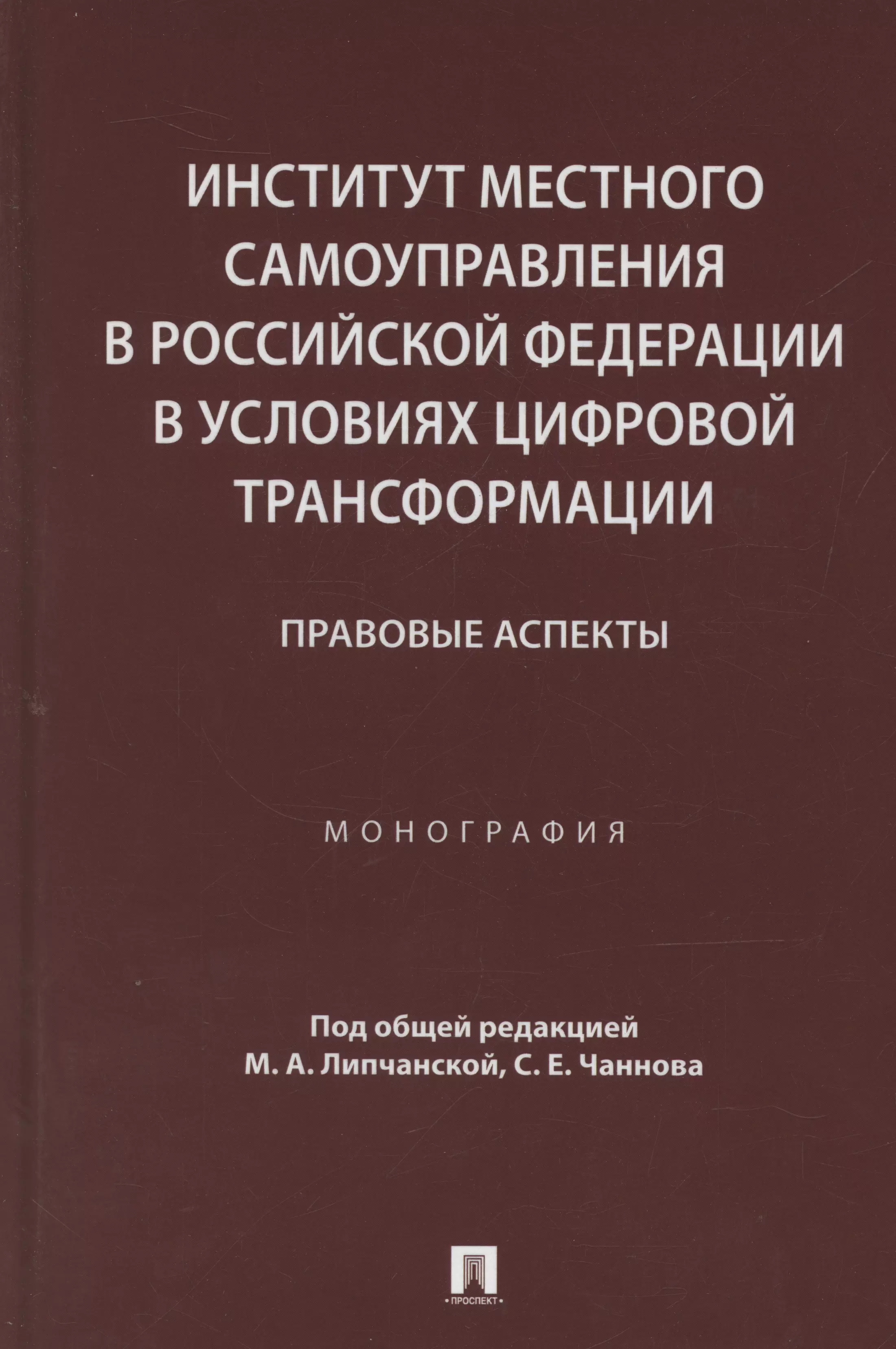 Институт местного самоуправления в Российской Федерации в условиях цифровой трансформации: правовые аспекты. Монография