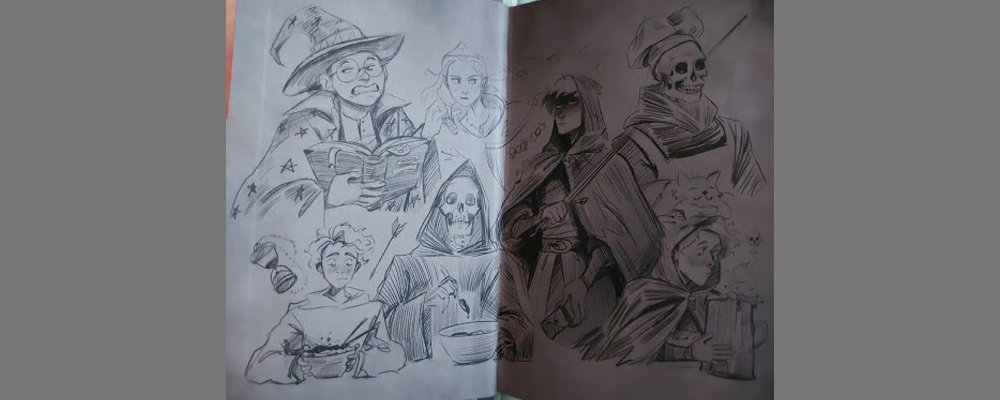Иллюстрации из книги «Мор, ученик Смерти». Фото читателей