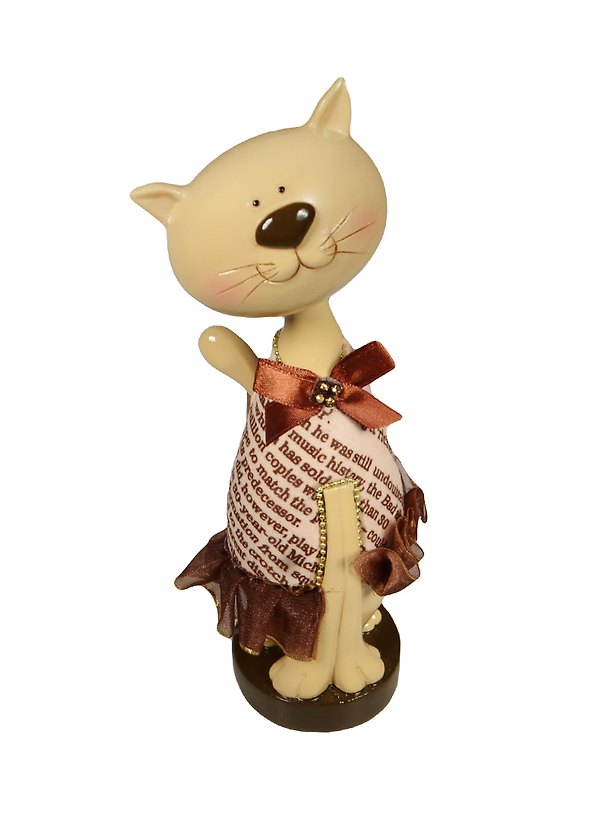 Фигурка Кошка в кружеве бежевая (174-331) (20см) 2486100 — 1