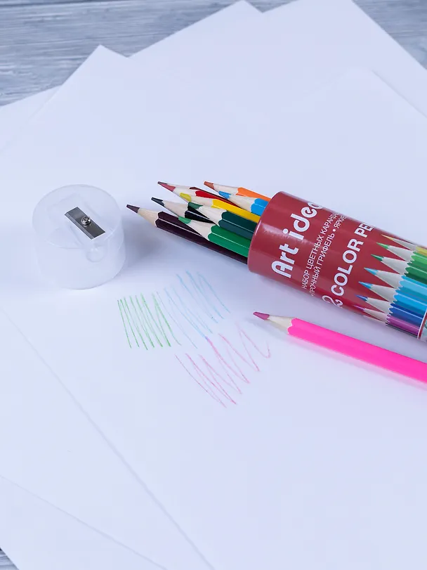 Карандаши цветные Art idea, 12 цветов с точилкой 242235 — 7
