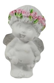 Сувенир, Фигурка Ангел с розой (6см) (полистоун) 2494815 — 1