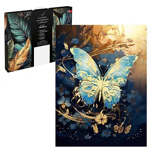 Картина по номерам с поталью "Бабочка в золоте" 30х40 см