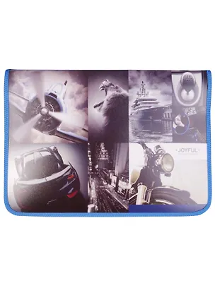 Папка для тетрадей А4 на молнии с трех сторон "Техника" 244191