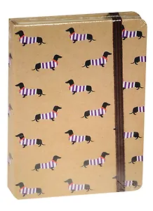 Записная книжка А6 96л кл. "Таксы" 7БЦ, Kairui