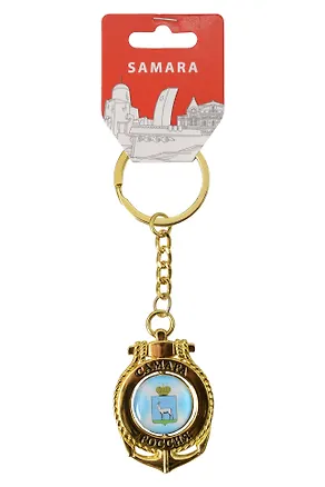 Брелок-якорь золотой Стелла Ладья,Герб (металл) (Самара) (121G18K-55-1-55-3) 3133991
