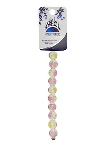 Набор для творчества Бусины керам. на силикон. нити 10шт 12мм, A40, нежно розвые