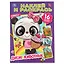 Раскраска. 16 цветных наклеек. Наклей и раскрась. Дикие животные — 3003050 — 1