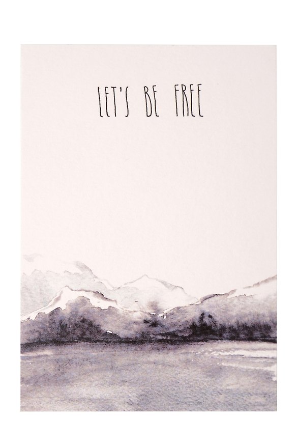 Открытка одинарная "let's be free" 3104312 — 1