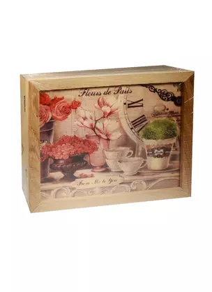 Сувенир, Ключница из дуба Giftnhome Парижские цветы 20*25см Kbox-Fleurs — 2546090 — 1