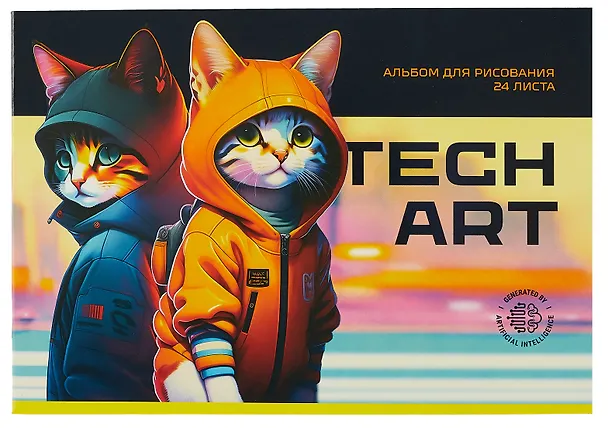 Альбом для рисования «TechArt» BG А4, 24 листа, скрепка, в ассортименте 3030045 — 2