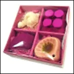 Набор Благовония ракушка конусы свеча подставка (S-20141 pink)