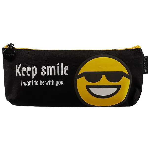 Пенал на молнии «Смайлы: keep smile», 19 х 8 см 2585890 — 3