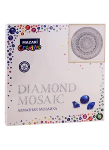Алмазная мозаика MAZARI Орнамент 13 , 30х30см частичная выкладка, стразы разного размера